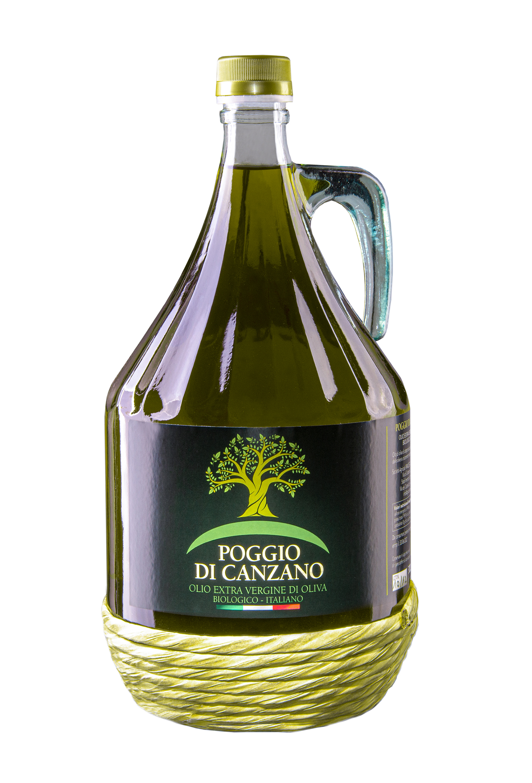 Olio EVO biologico Poggio di Canzano fiaschetta vetro