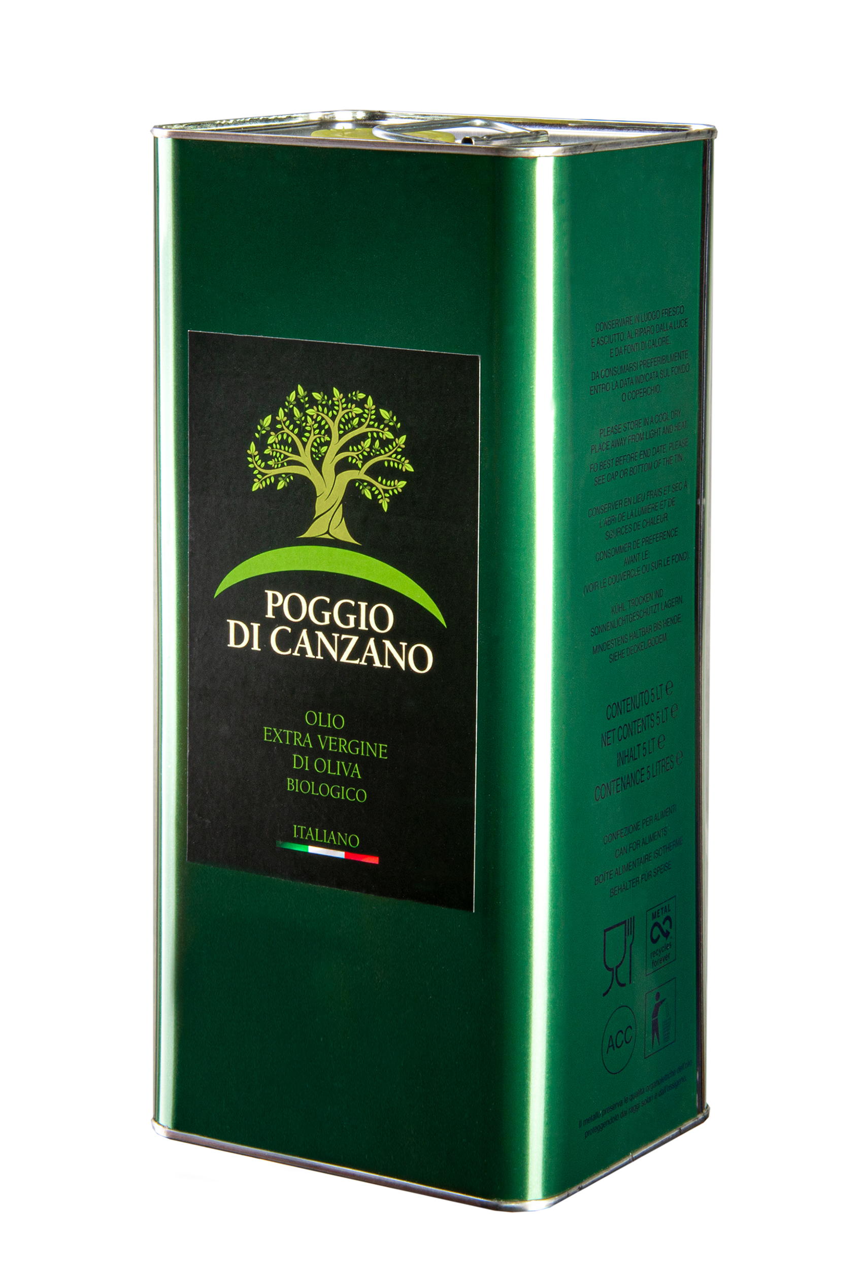 Olio EVO biologico Poggio di Canzano lattina